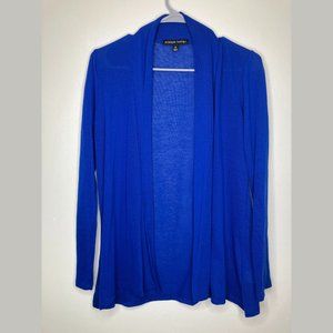 Royal Blue Open Front Cardigan Sweater